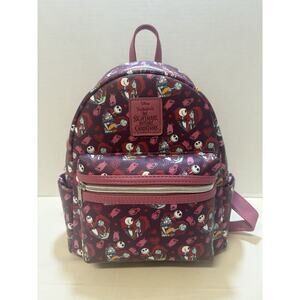 Loungefly Disney Nightmare Before Christmas Jack Sally Hearts Mini Backpack NWOT